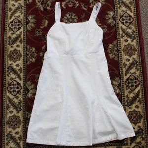 white cotton mini dress